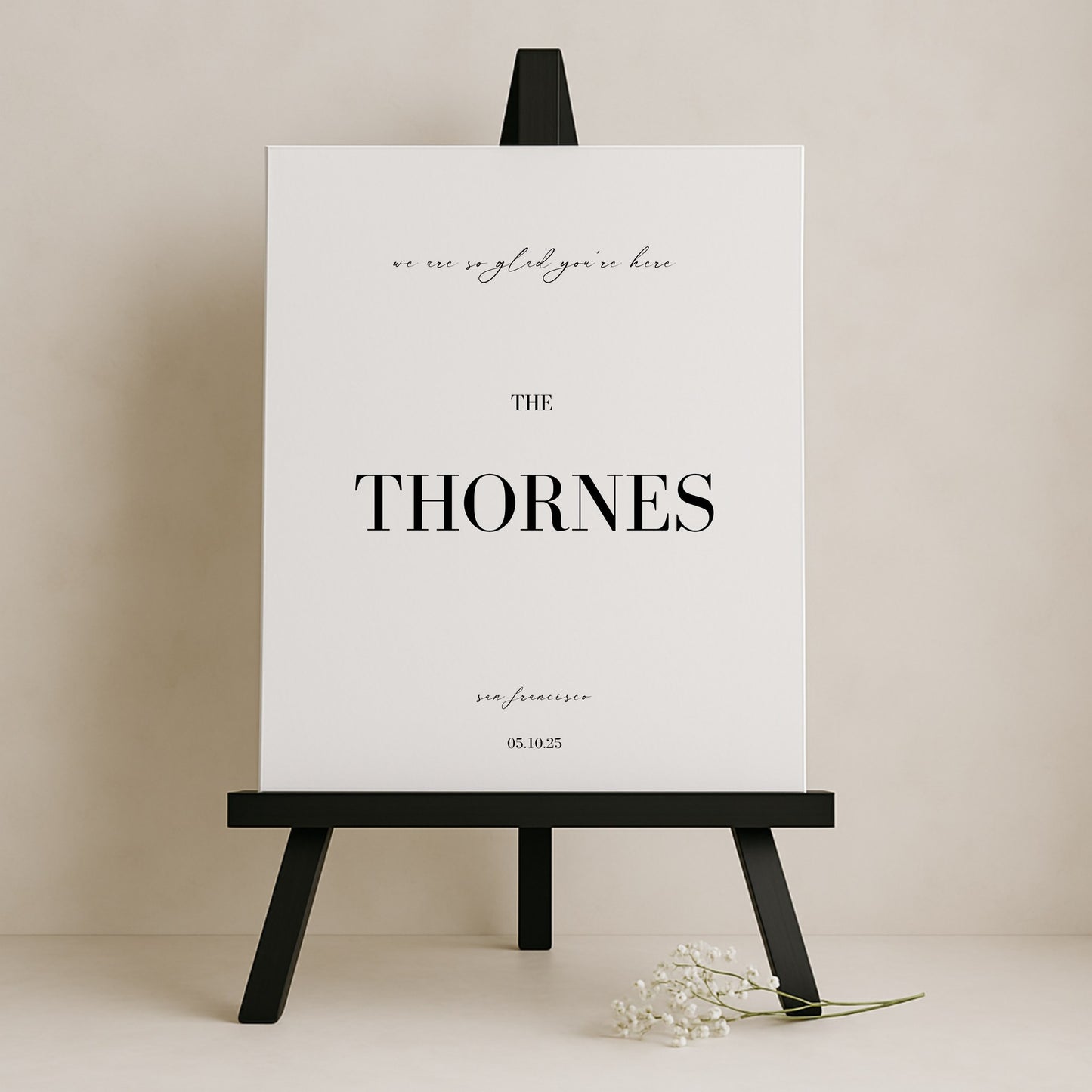 Aria Collection Gatorboard Wedding Welcome Sign