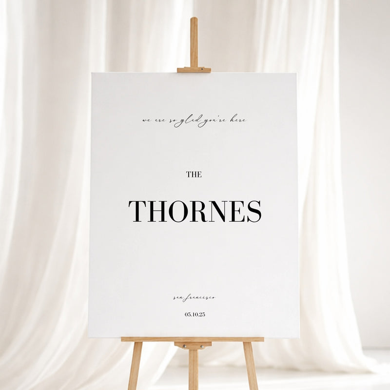 Aria Collection Gatorboard Wedding Welcome Sign