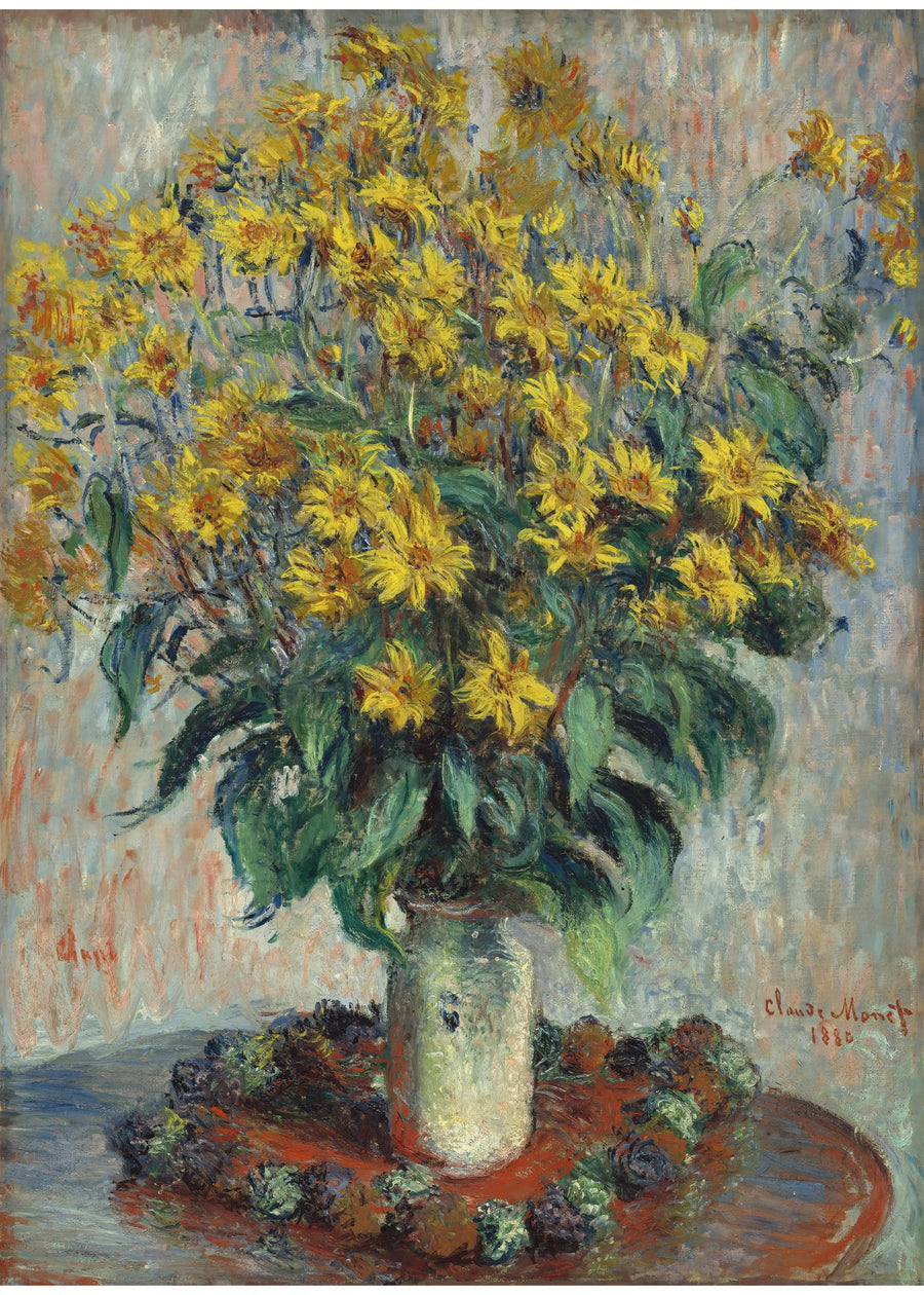 Jerusalem Artichoke Flowers by Claude Monet, reproduced as a fine art wall print