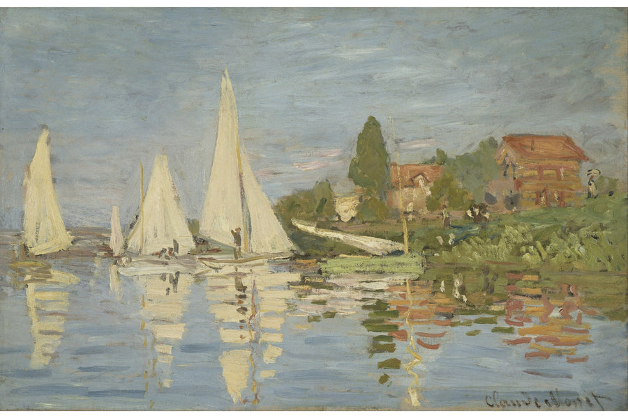 Regattas at Argenteuil by Claude Monet, reproduced as a fine art wall print