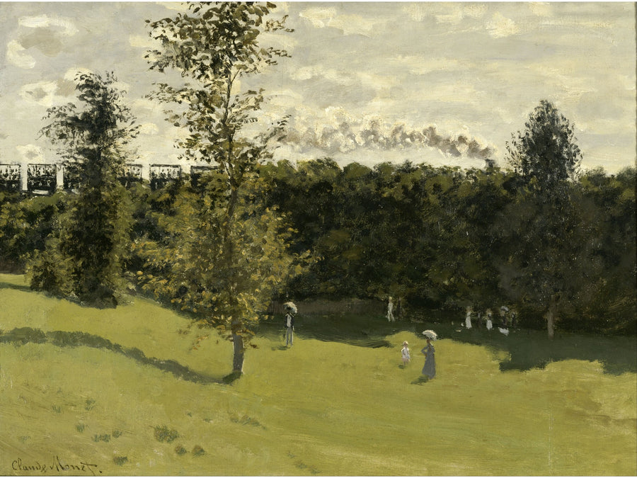 Train in the Countryside by Claude Monet, reproduced as a fine art wall print