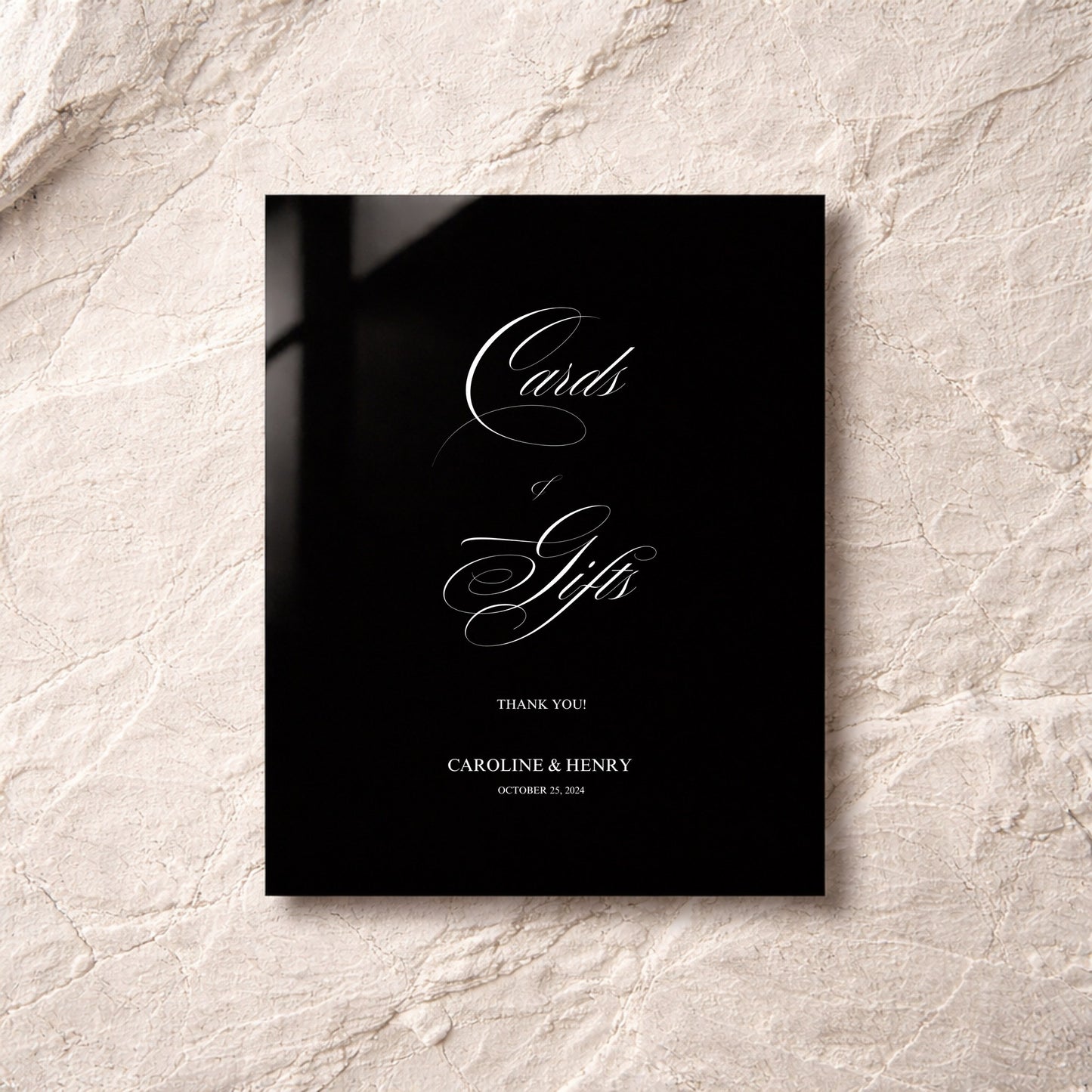 Florence Collection Acrylic Wedding Cards & Gifts Sign