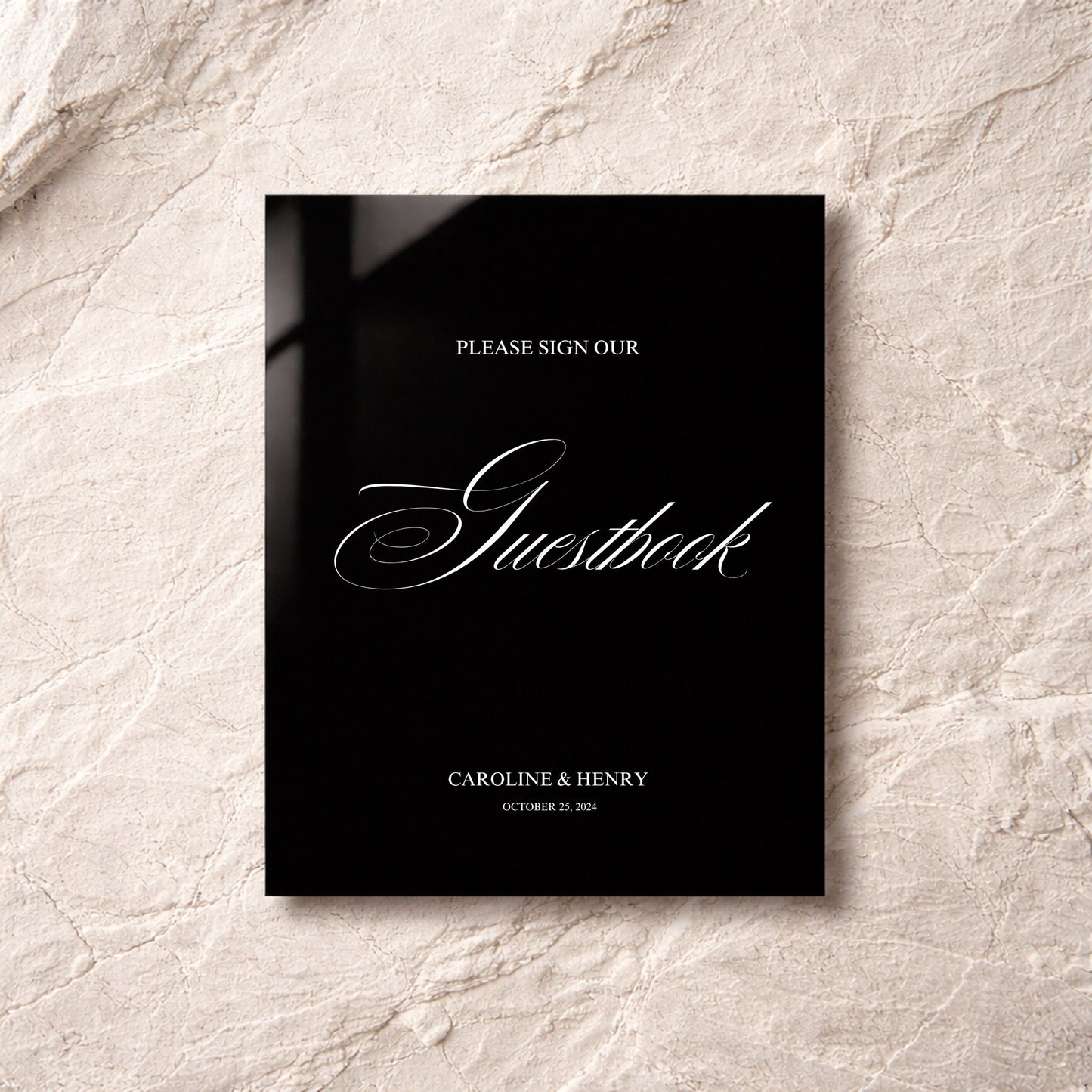 Florence Collection Acrylic Wedding Guestbook Sign