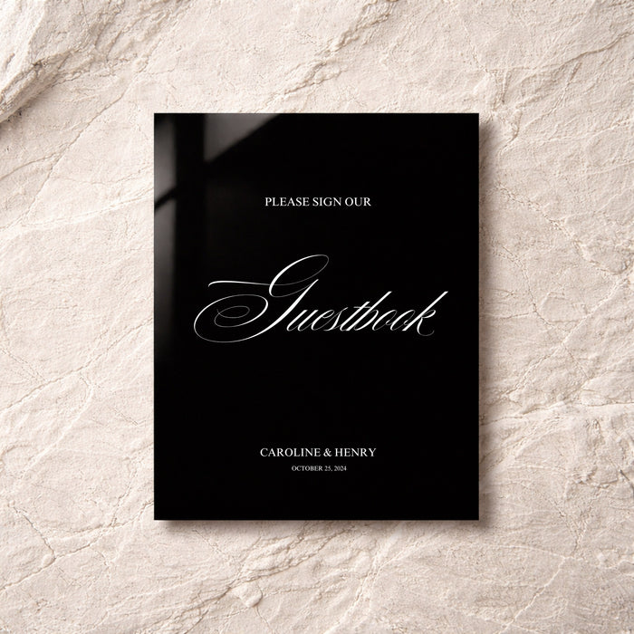 Florence Collection Acrylic Wedding Guestbook Sign