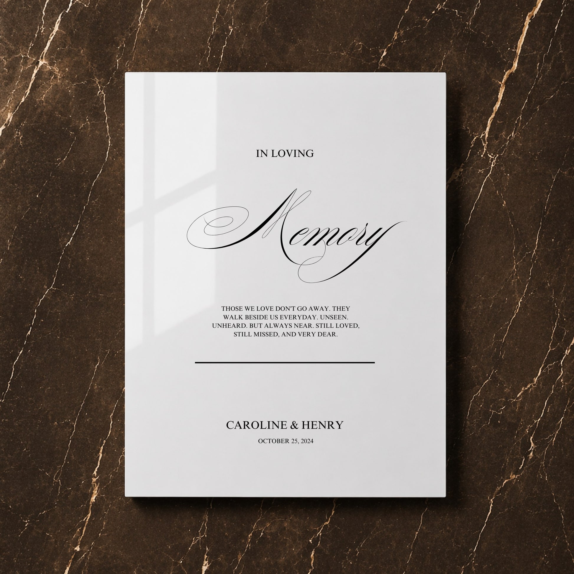 Florence Collection Acrylic Wedding In Loving Memory Sign