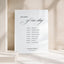 Florence Collection Acrylic Wedding Order of Events Sign