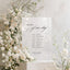 Florence Collection Acrylic Wedding Order of Events Sign