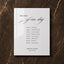 Florence Collection Acrylic Wedding Order of Events Sign