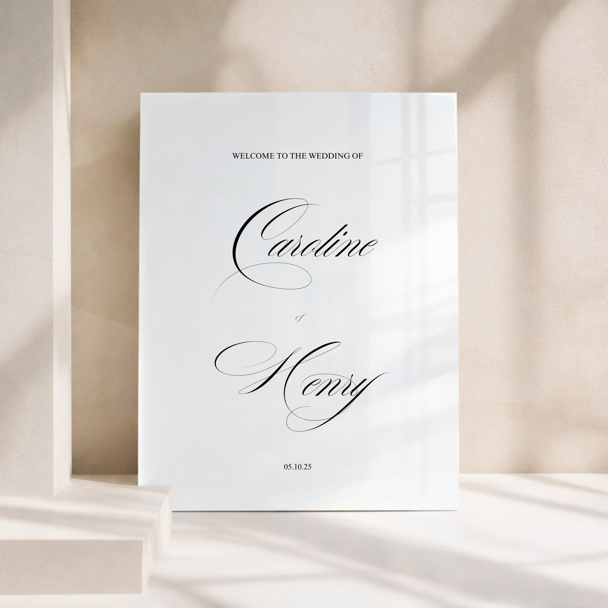 Florence Collection Acrylic Wedding Welcome Sign