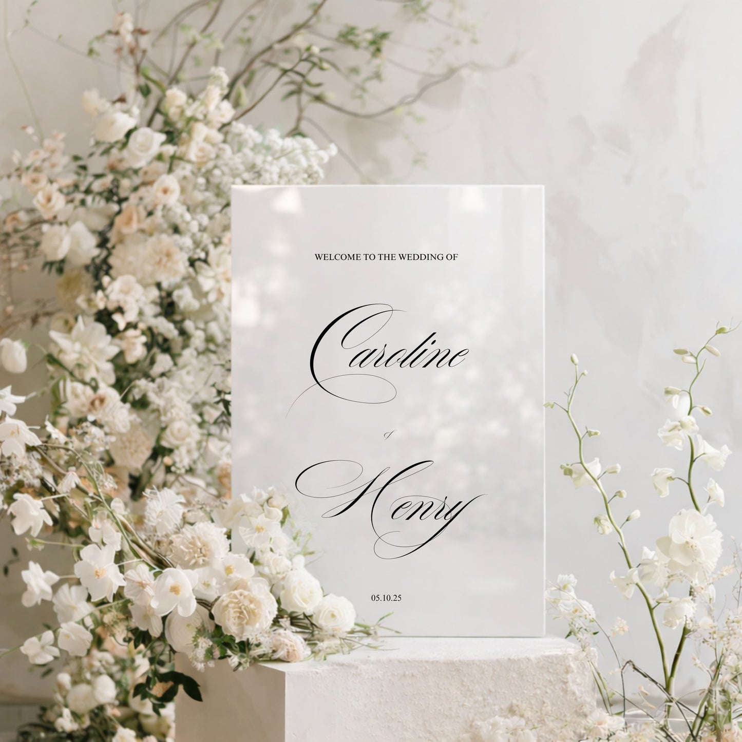 Florence Collection Acrylic Wedding Welcome Sign