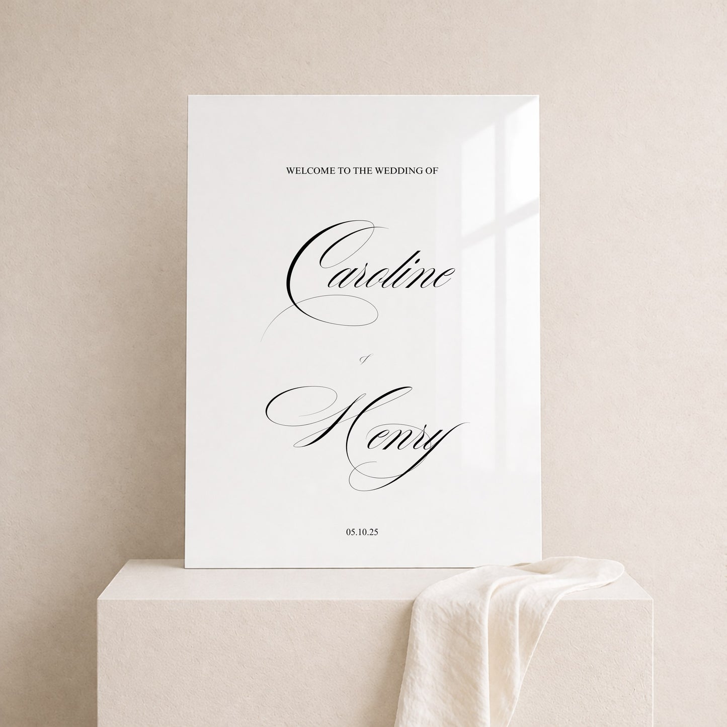 Florence Collection Acrylic Wedding Welcome Sign