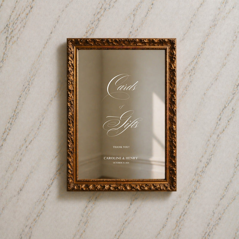 Florence Collection Decal Wedding Cards & Gifts Sign