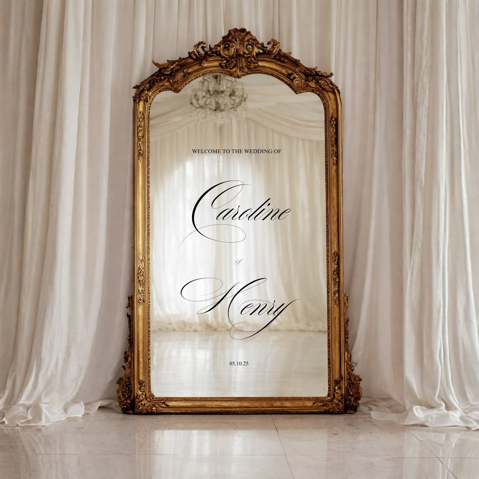 Florence Collection Decal Wedding Welcome Sign