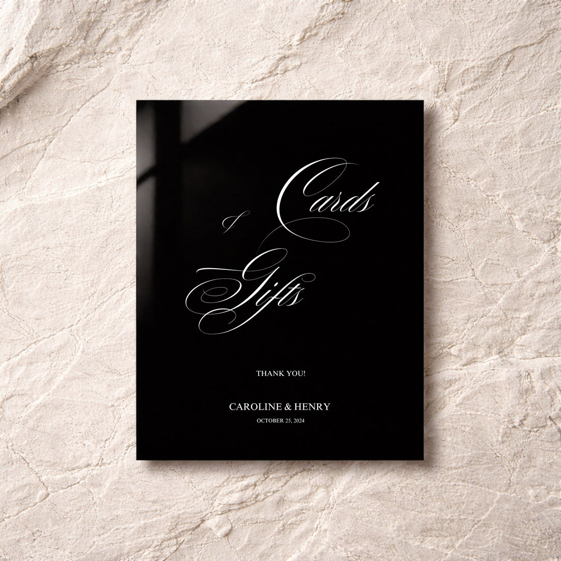 Florence Collection Acrylic Wedding Cards & Gifts Sign