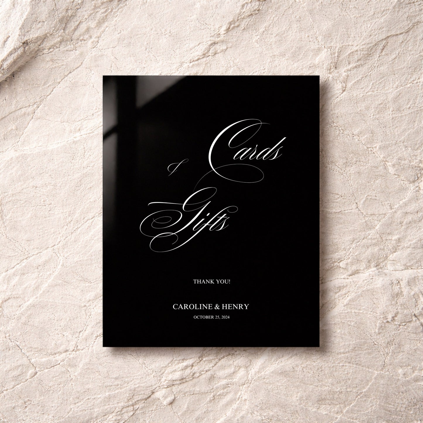 Florence Collection Acrylic Wedding Cards & Gifts Sign