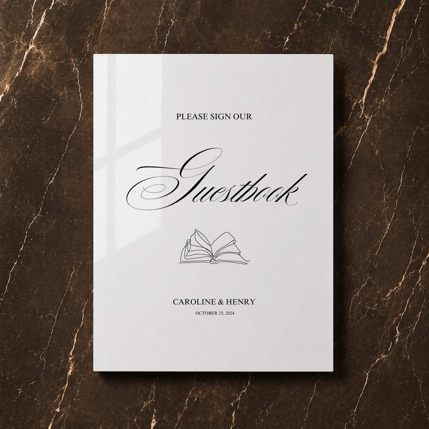 Florence Collection Acrylic Wedding Guestbook Sign