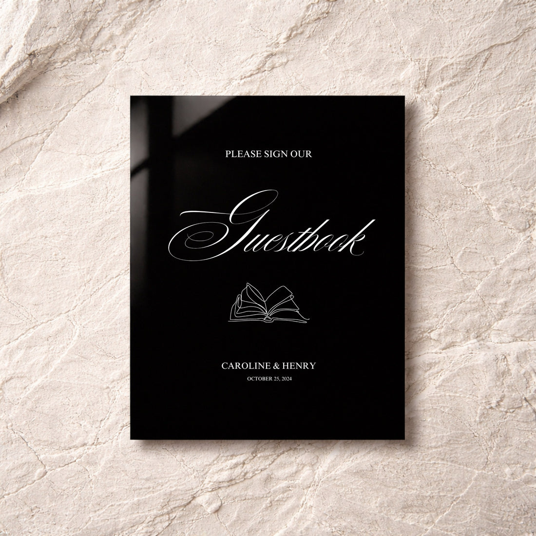 Florence Collection Acrylic Wedding Guestbook Sign
