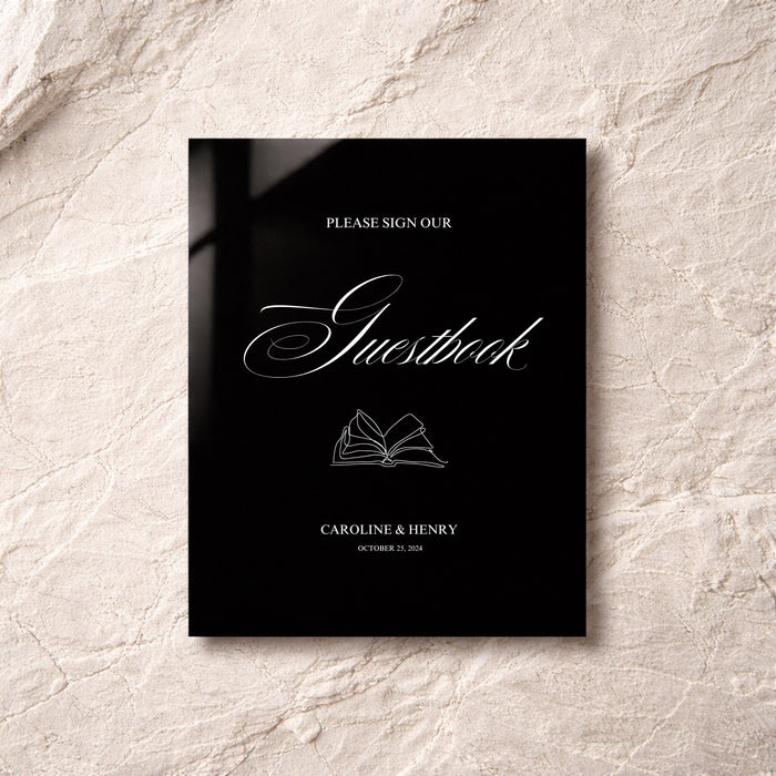 Florence Collection Acrylic Wedding Guestbook Sign
