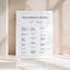 Florence Collection Acrylic Wedding Seating Chart Sign