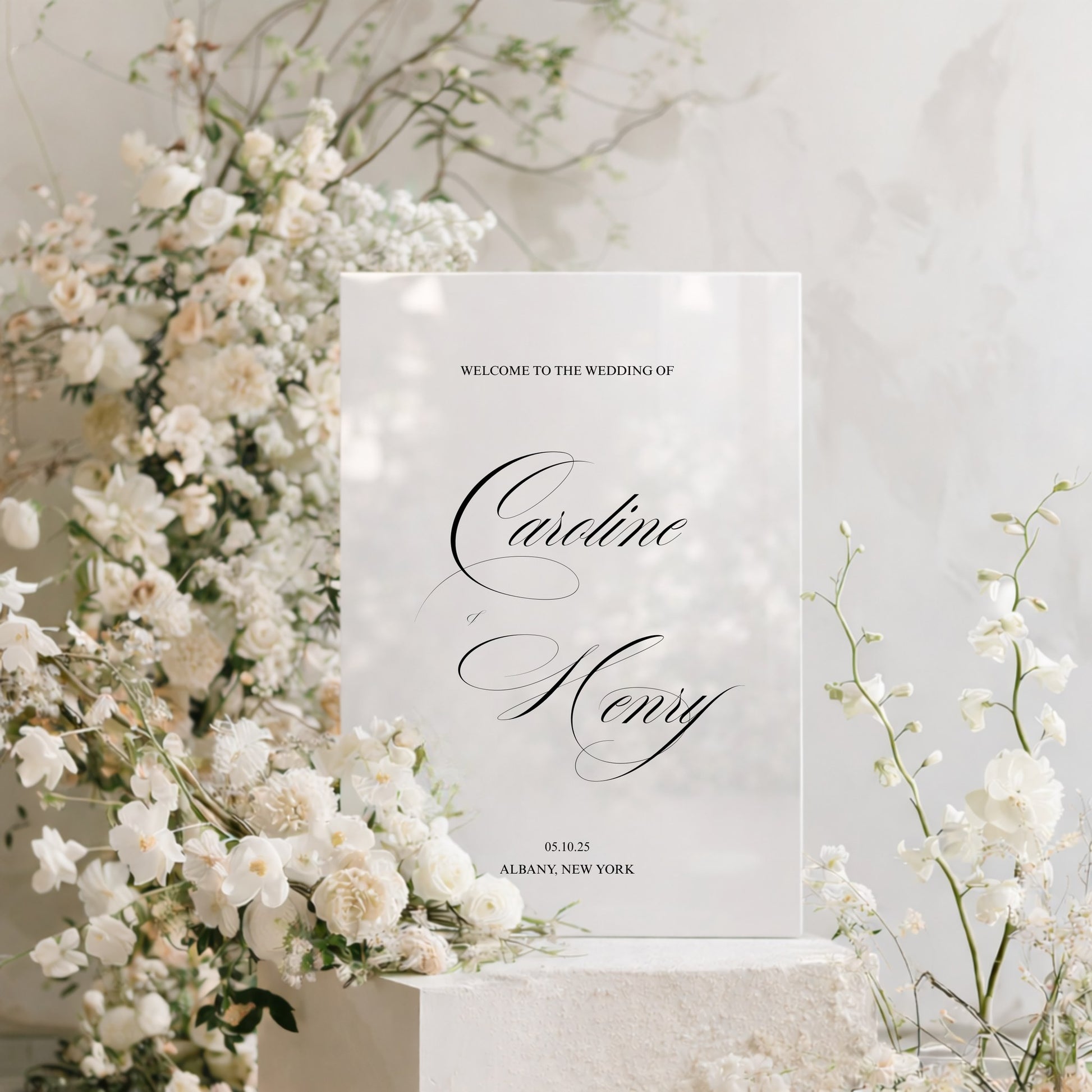 Florence Collection Acrylic Wedding Welcome Sign