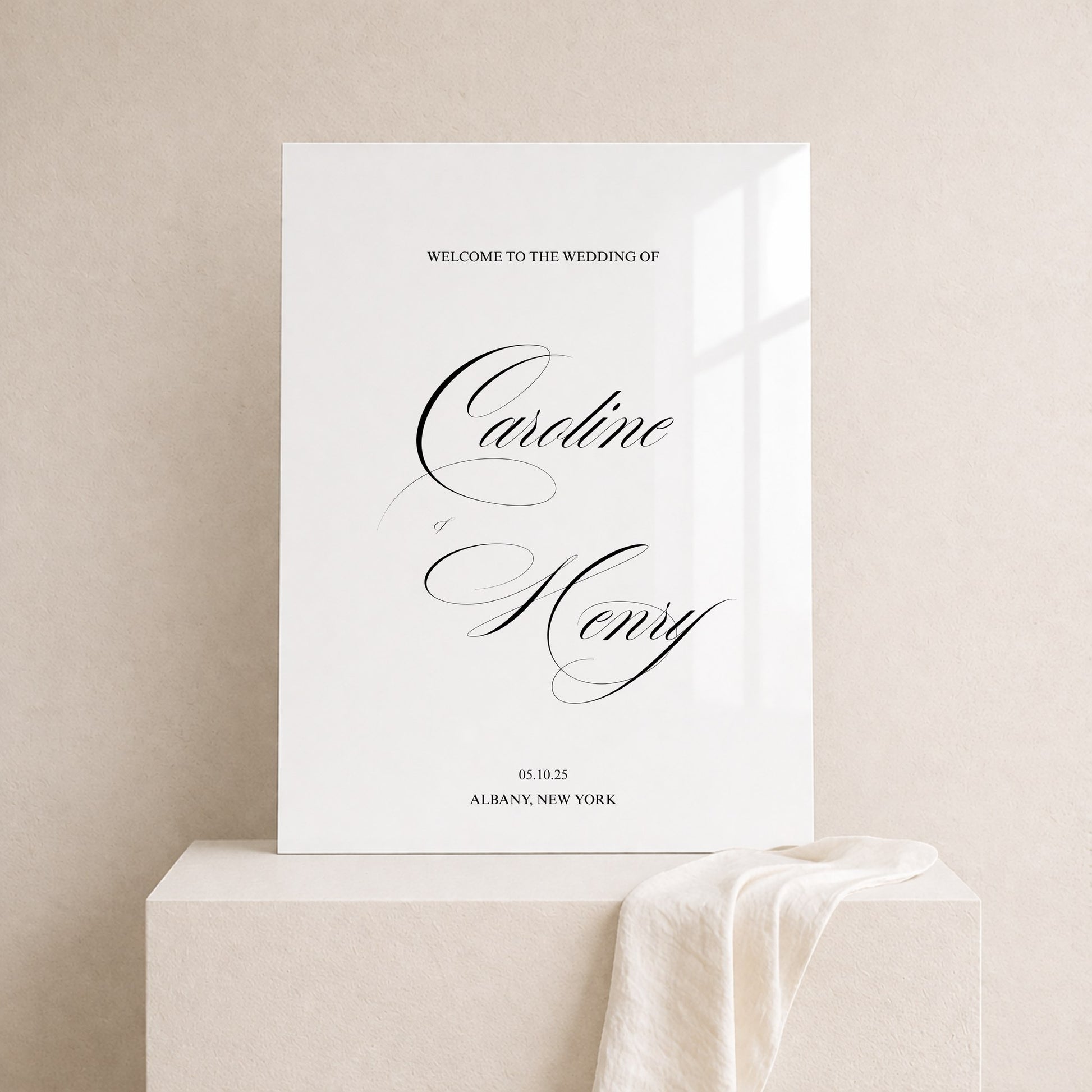 Florence Collection Acrylic Wedding Welcome Sign