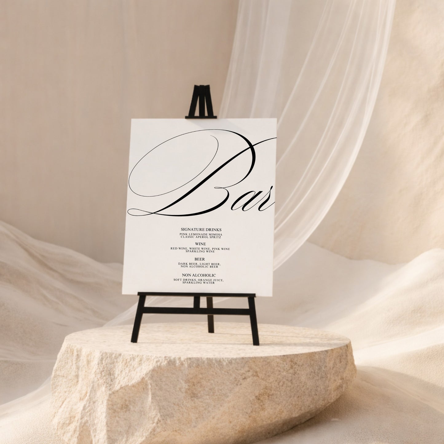 Florence Collection Gatorboard Wedding Bar & Drinks Sign