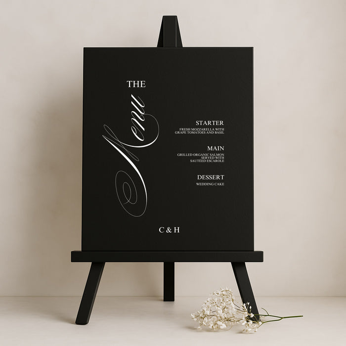 Florence Collection Gatorboard Wedding Menu Sign