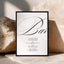 Florence Collection Poster Wedding Bar & Drinks Sign
