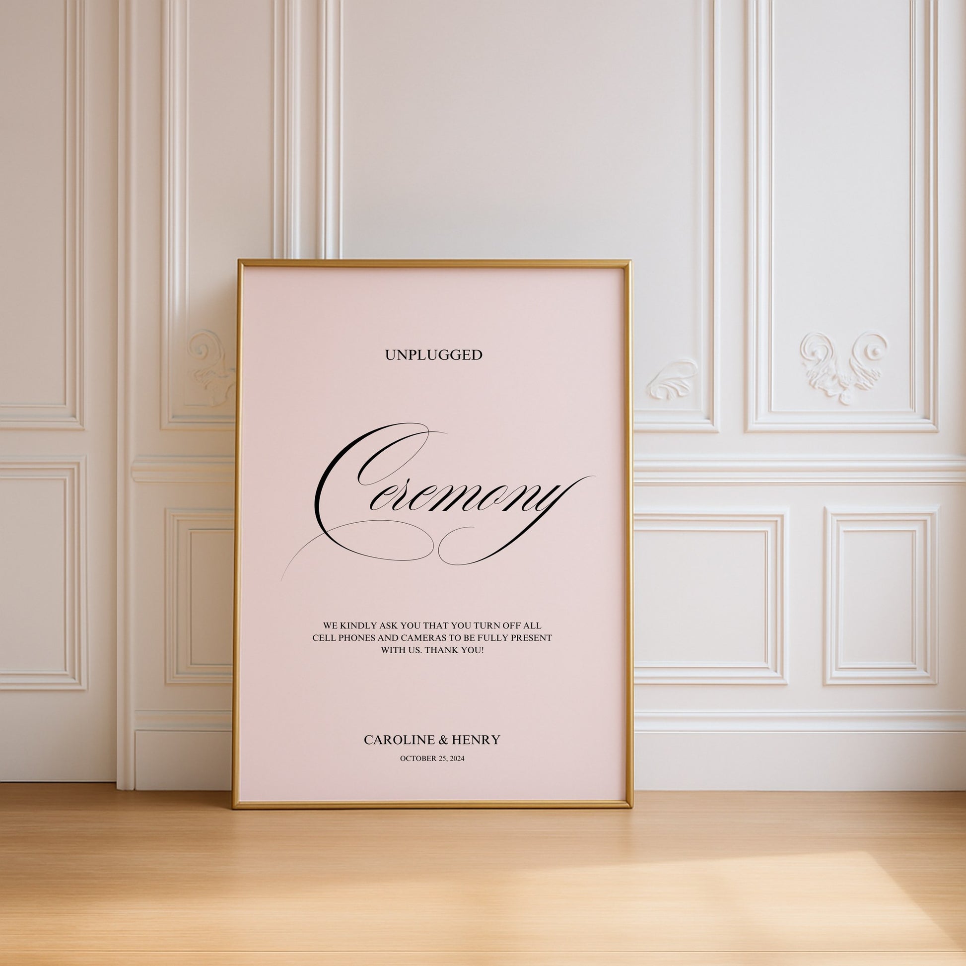 Florence Collection Poster Wedding Unplugged Ceremony Sign