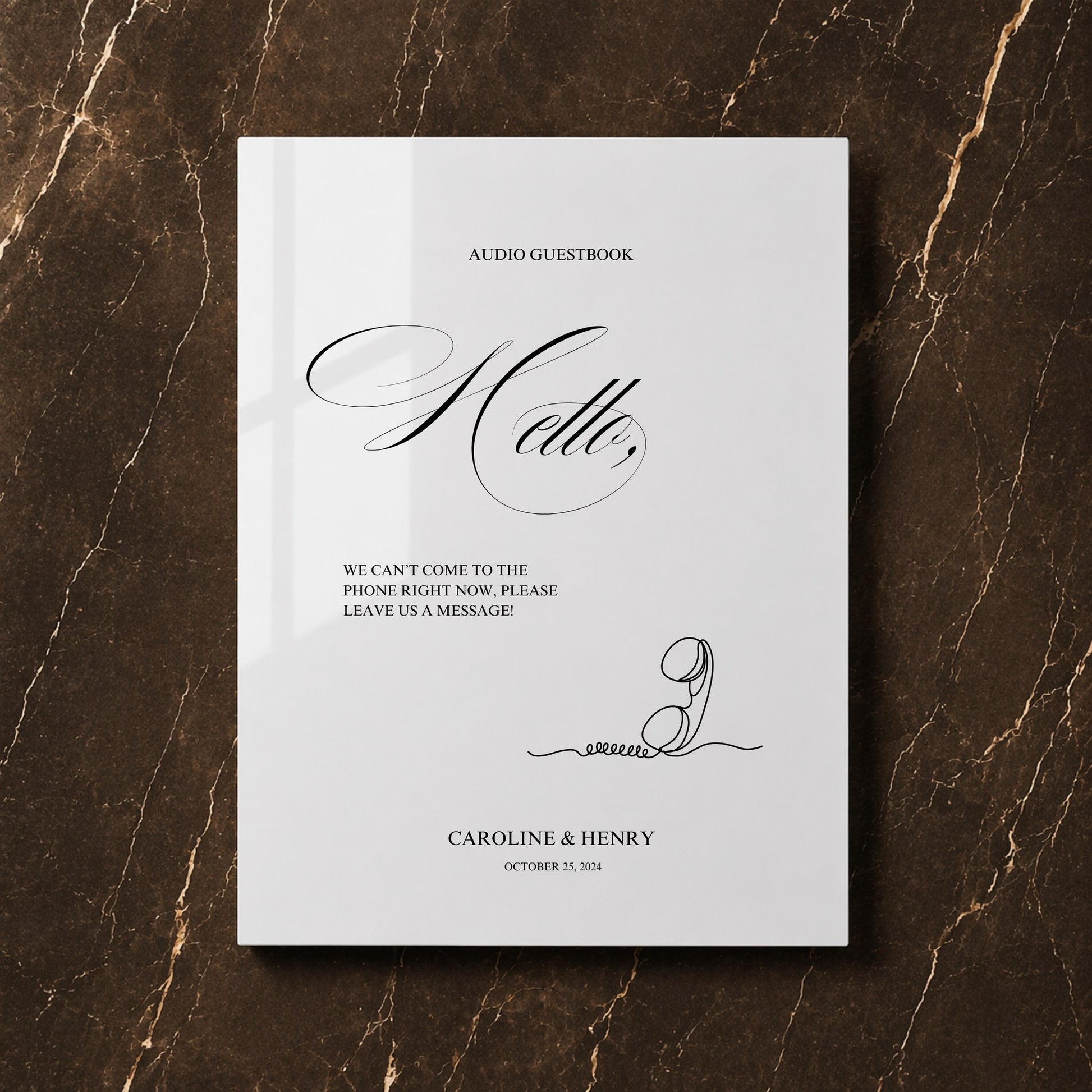 Florence Collection Acrylic Wedding Guestbook Sign