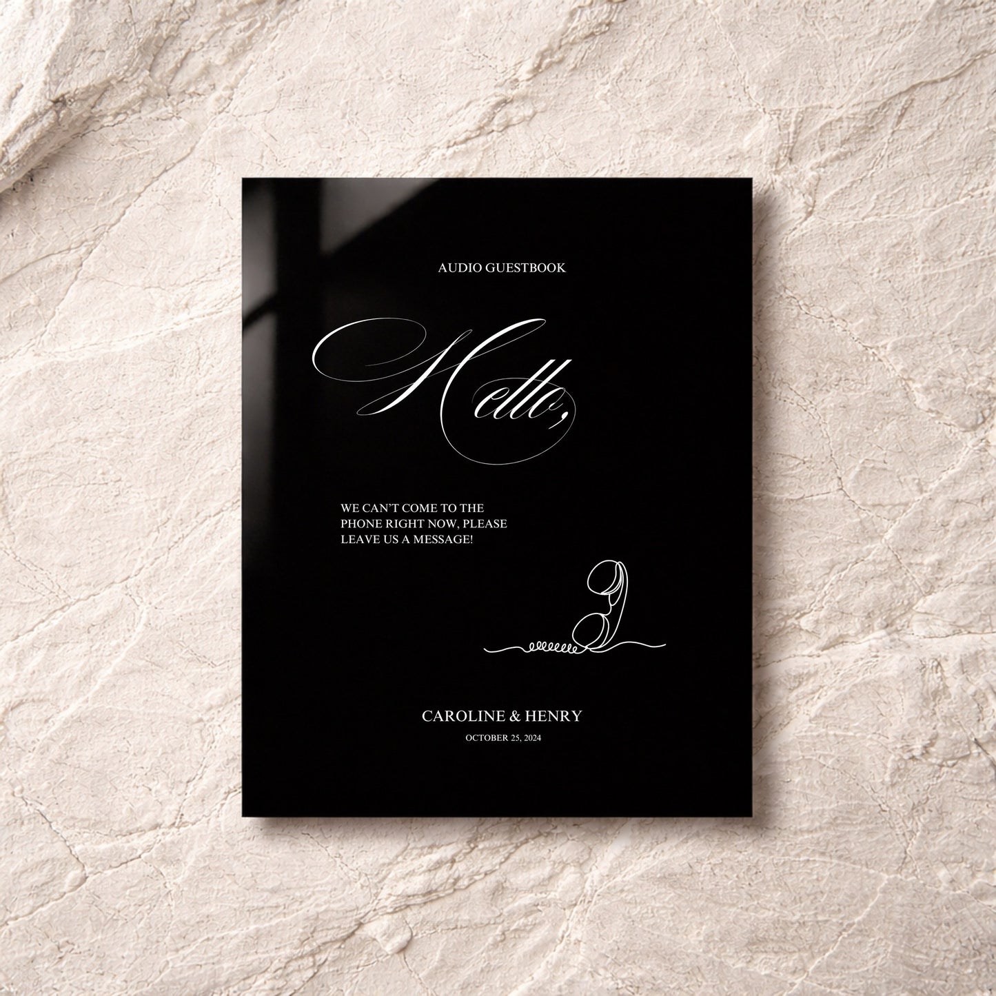 Florence Collection Acrylic Wedding Guestbook Sign
