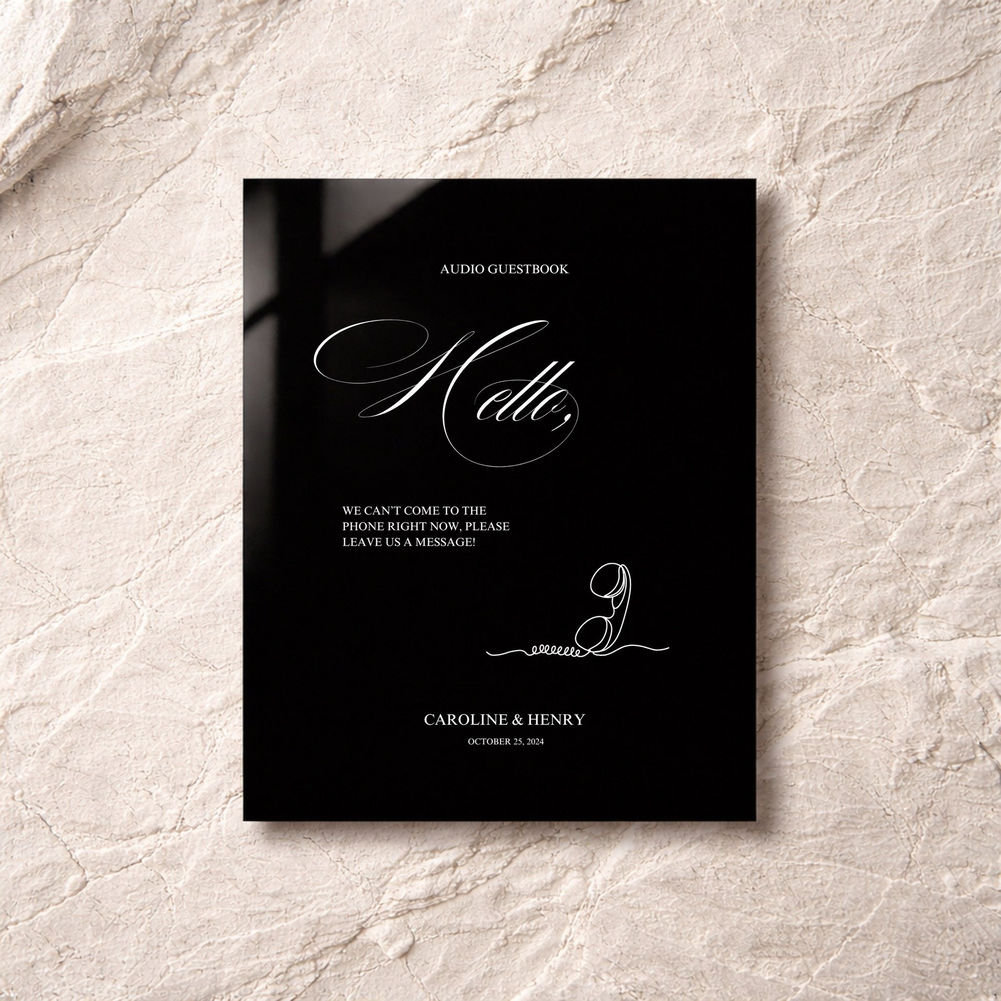 Florence Collection Acrylic Wedding Guestbook Sign