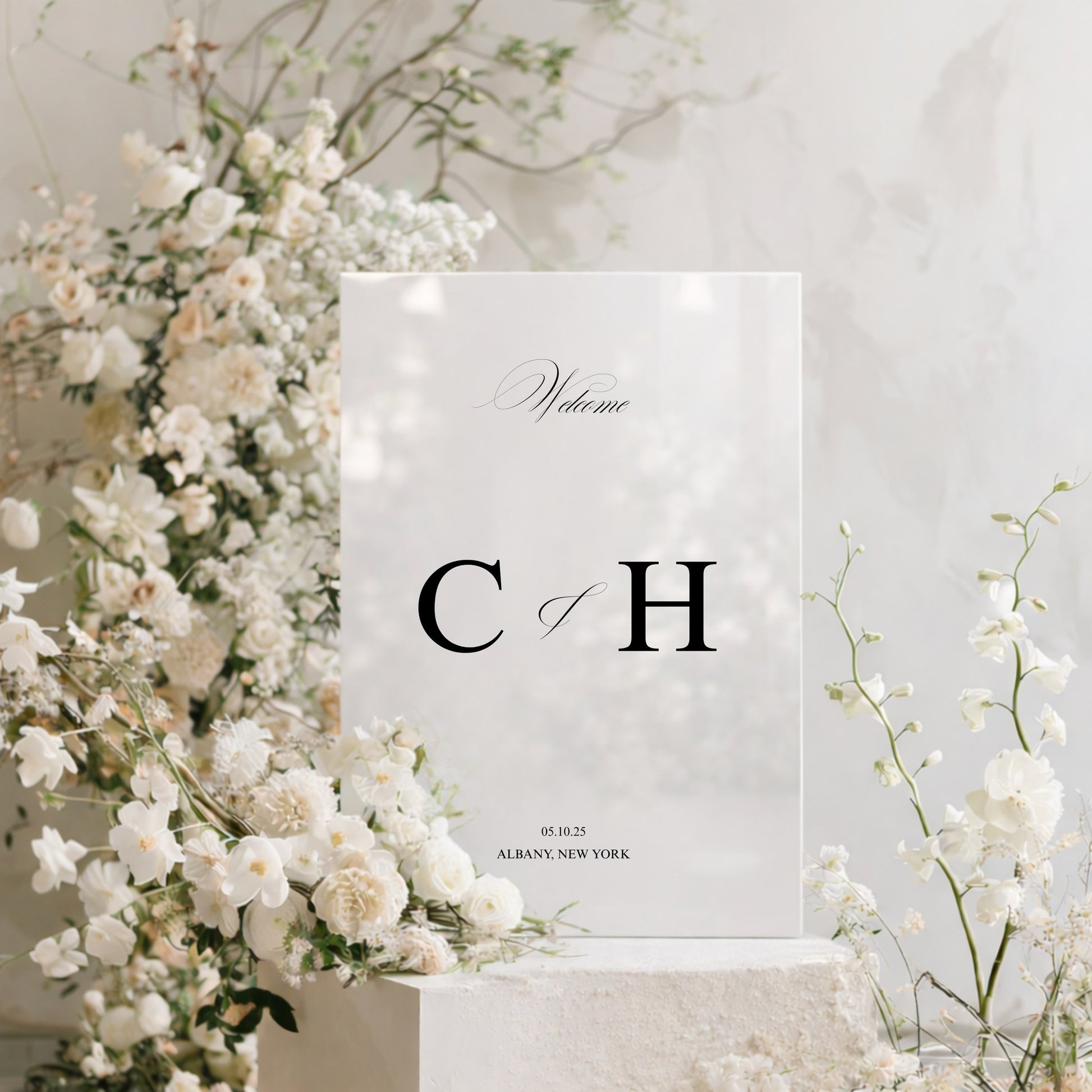 Florence Collection Acrylic Wedding Welcome Sign