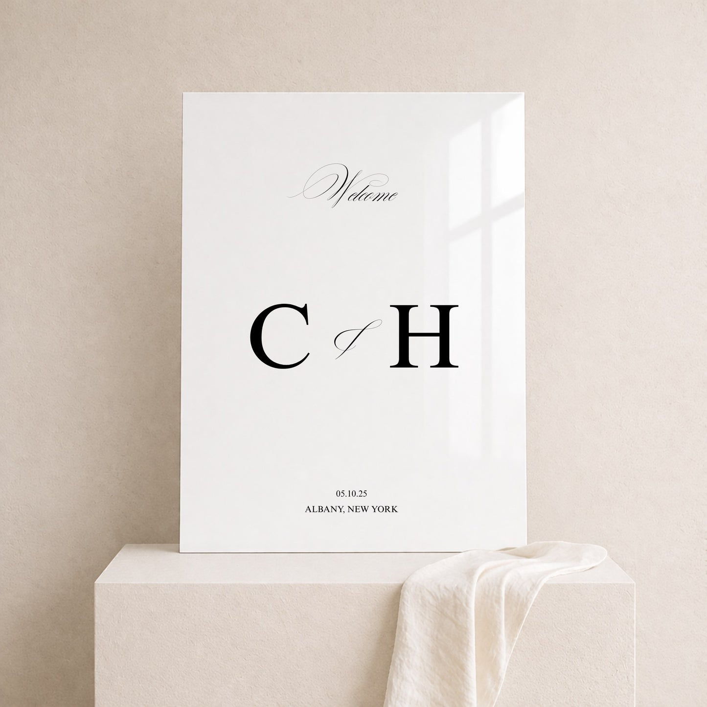 Florence Collection Acrylic Wedding Welcome Sign