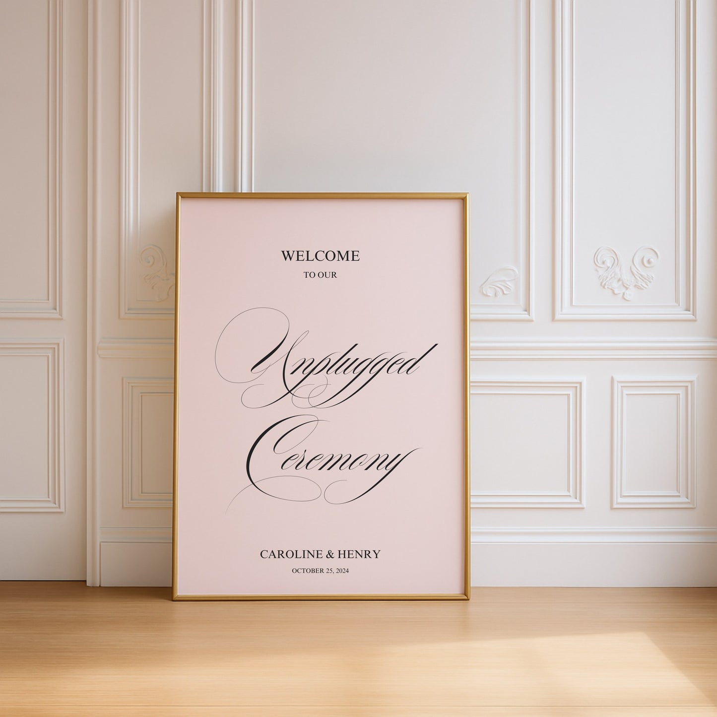 Florence Collection Poster Wedding Unplugged Ceremony Sign