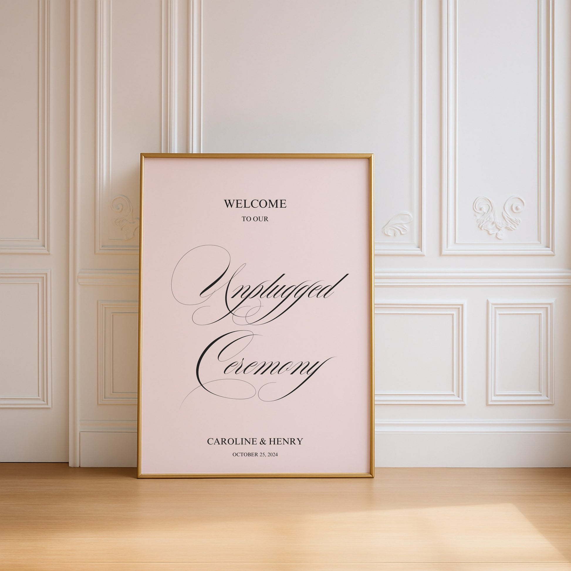 Florence Collection Poster Wedding Unplugged Ceremony Sign