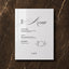 Florence Collection Acrylic Wedding Menu Sign