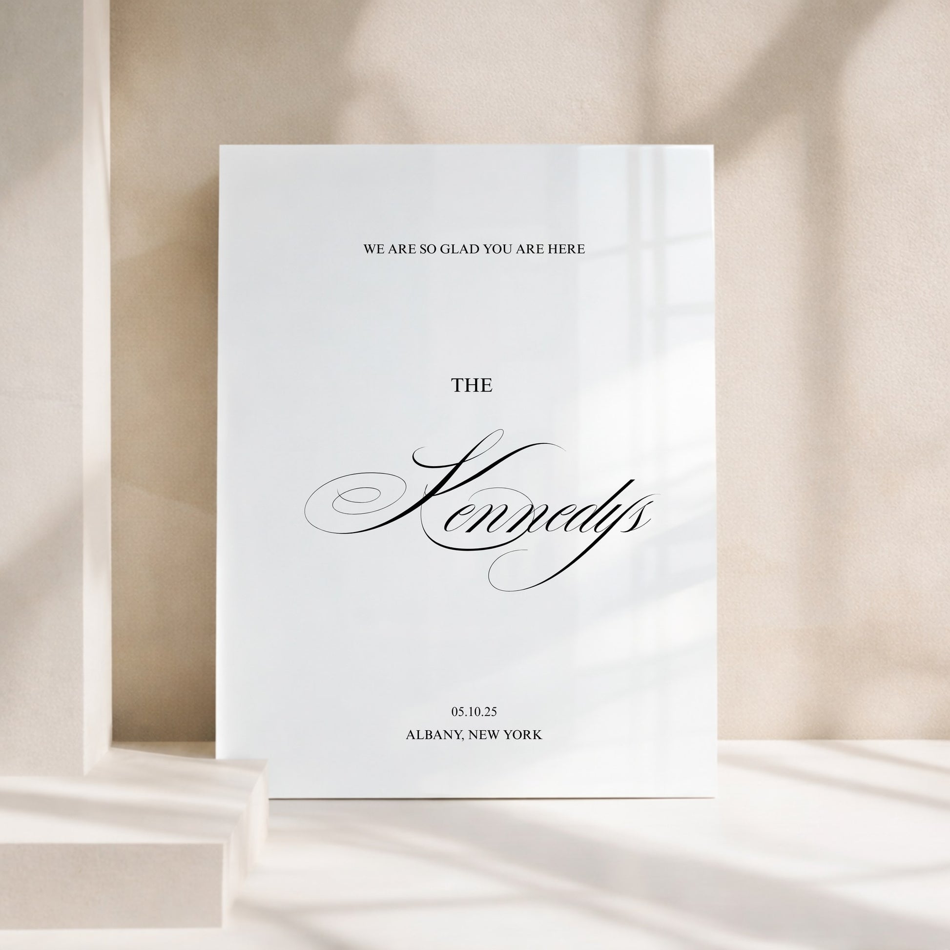 Florence Collection Acrylic Wedding Welcome Sign