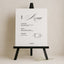 Florence Collection Gatorboard Wedding Menu Sign