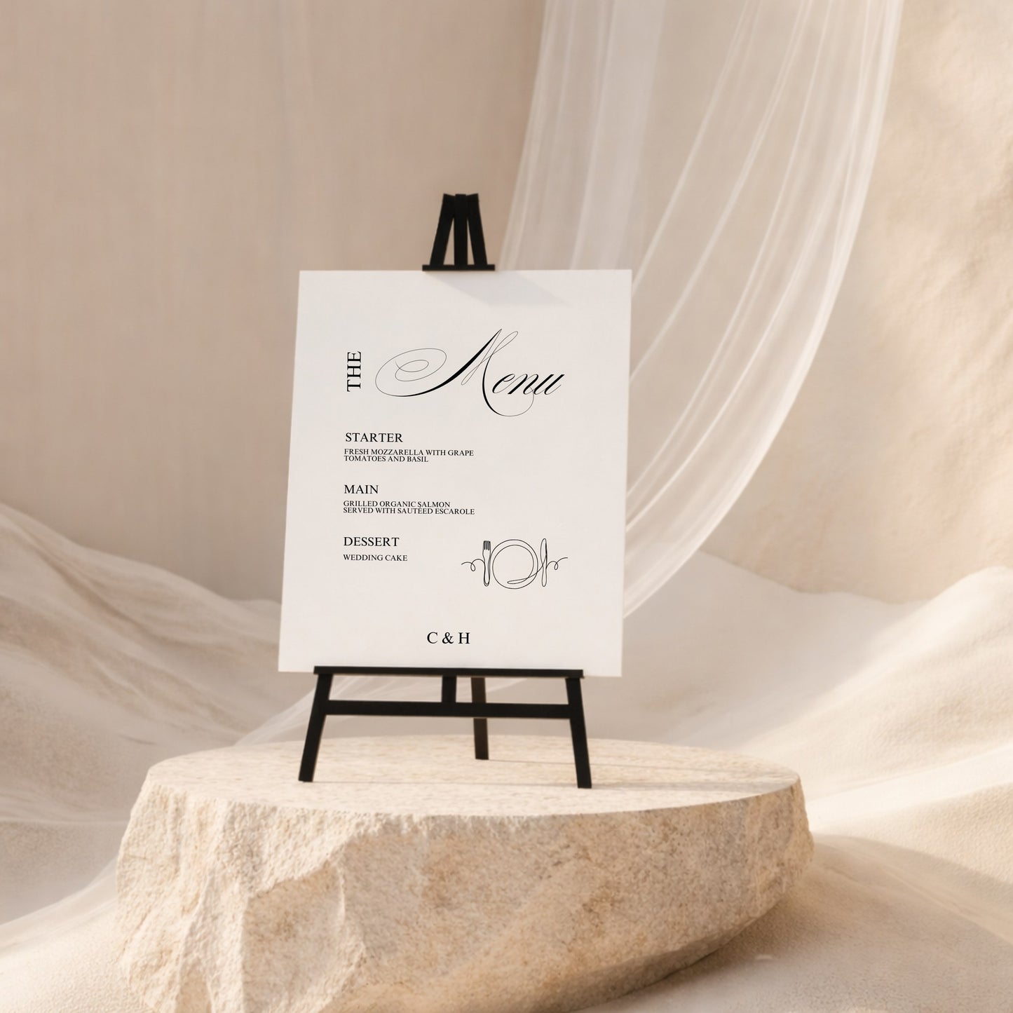 Florence Collection Gatorboard Wedding Menu Sign