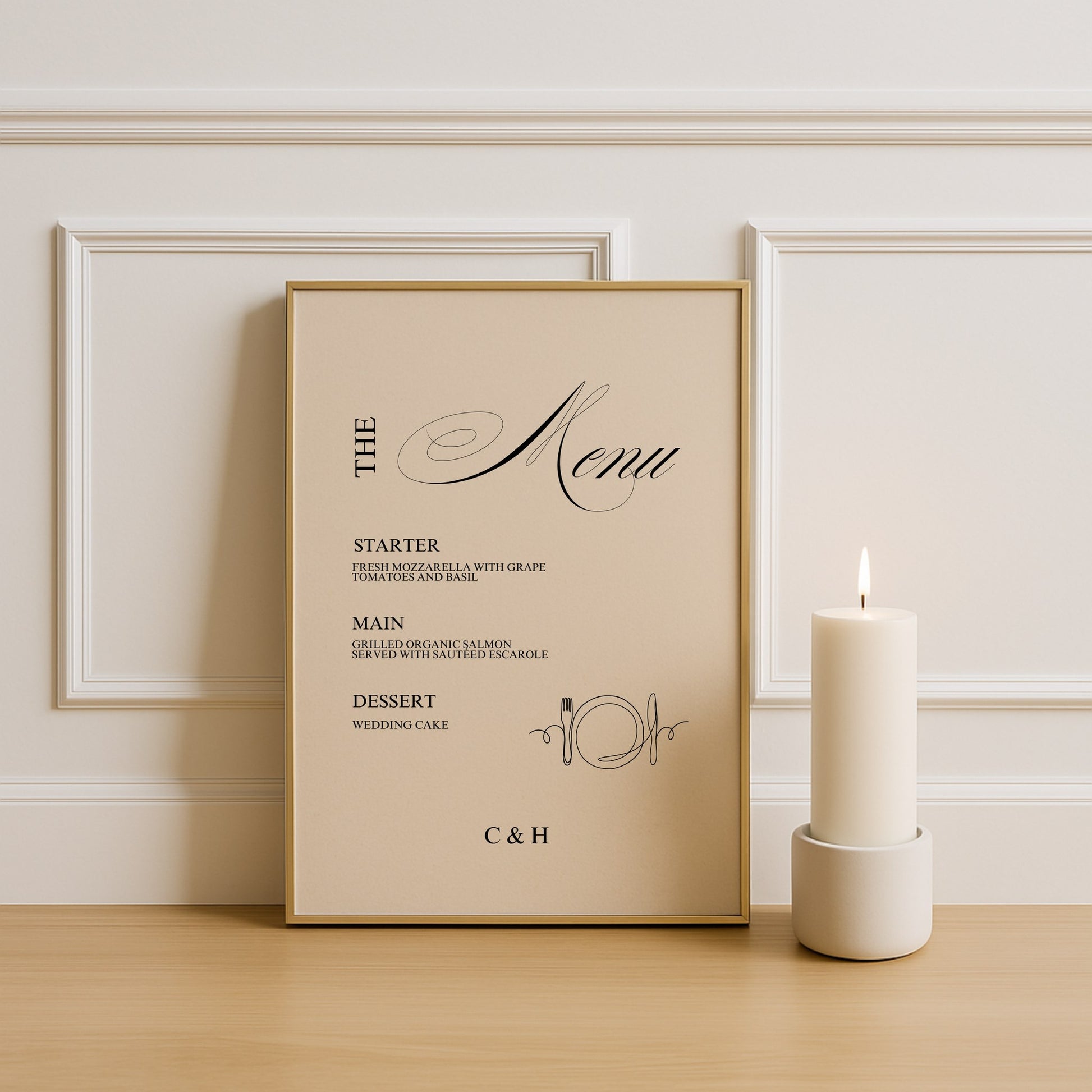 Florence Collection Poster Wedding Menu Sign