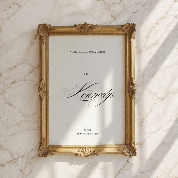 Florence Collection Poster Wedding Welcome Sign