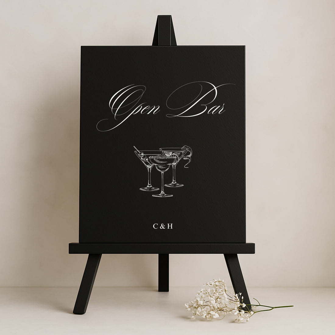 Florence Collection Gatorboard Wedding Bar & Drinks Sign
