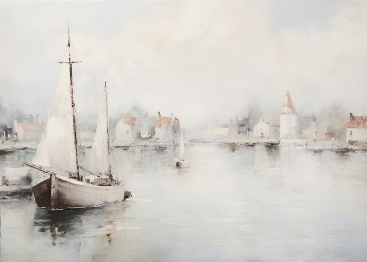 Harbor Morning, romantic wall art print