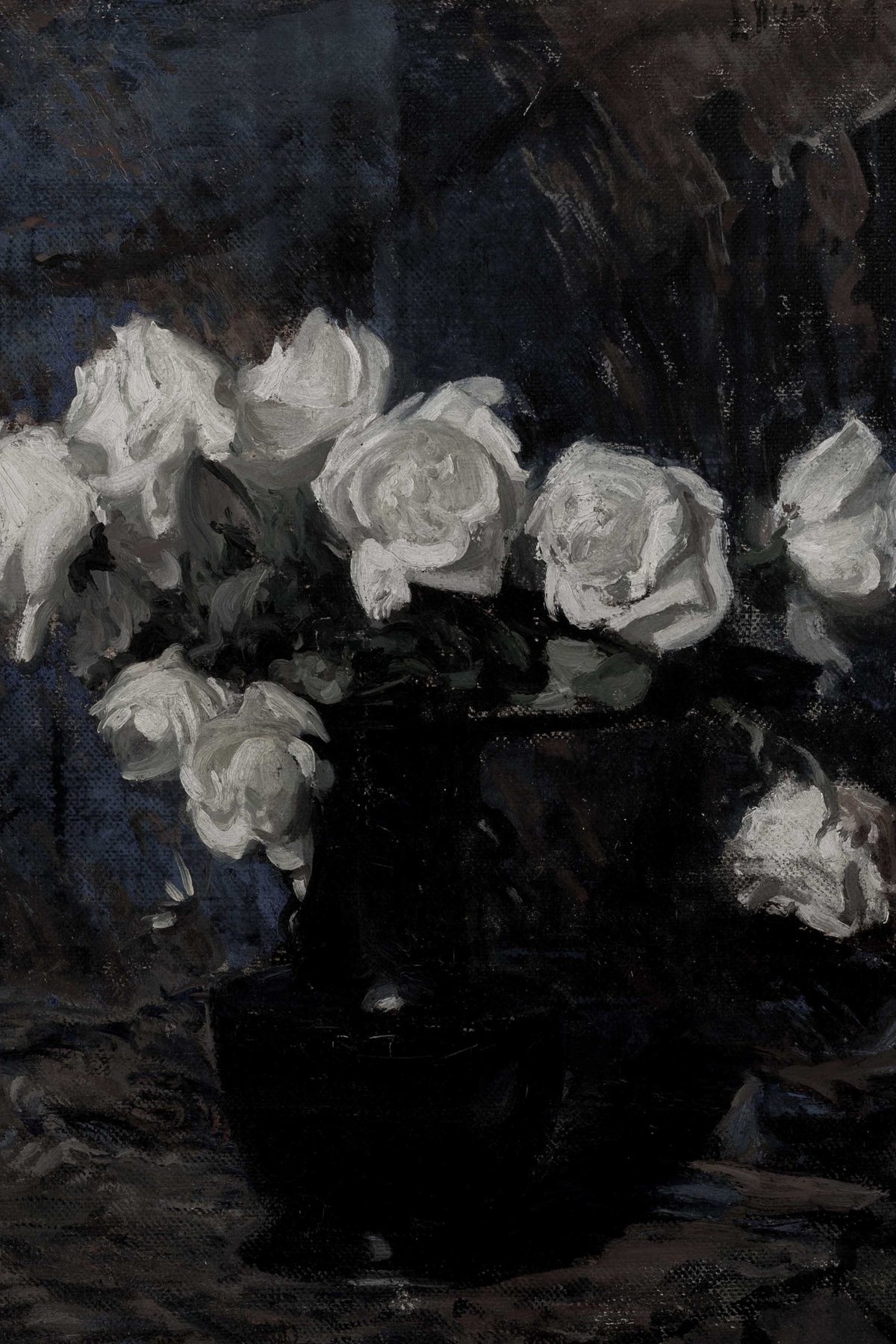 Midnight Roses, botanical wall art print