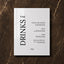 Moda Collection Acrylic Wedding Bar & Drinks Sign