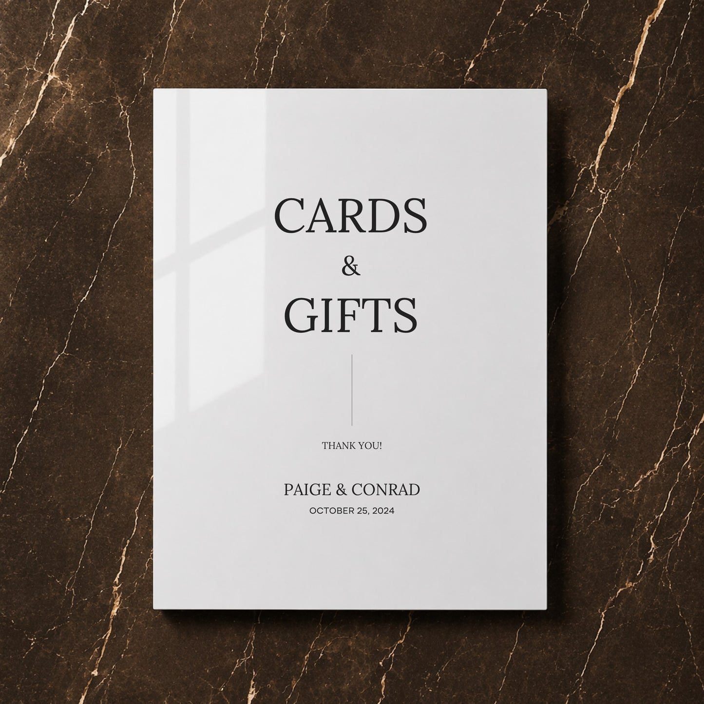 Moda Collection Acrylic Wedding Cards & Gifts Sign