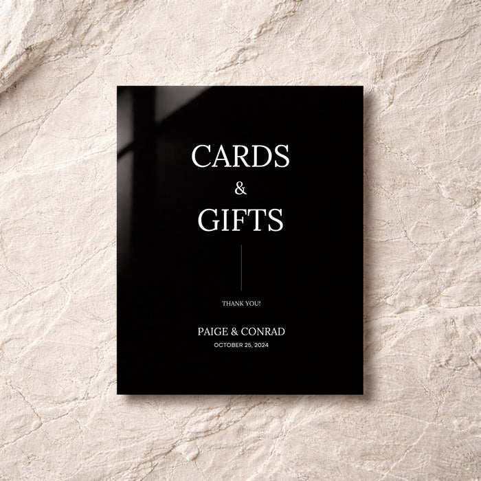 Moda Collection Acrylic Wedding Cards & Gifts Sign