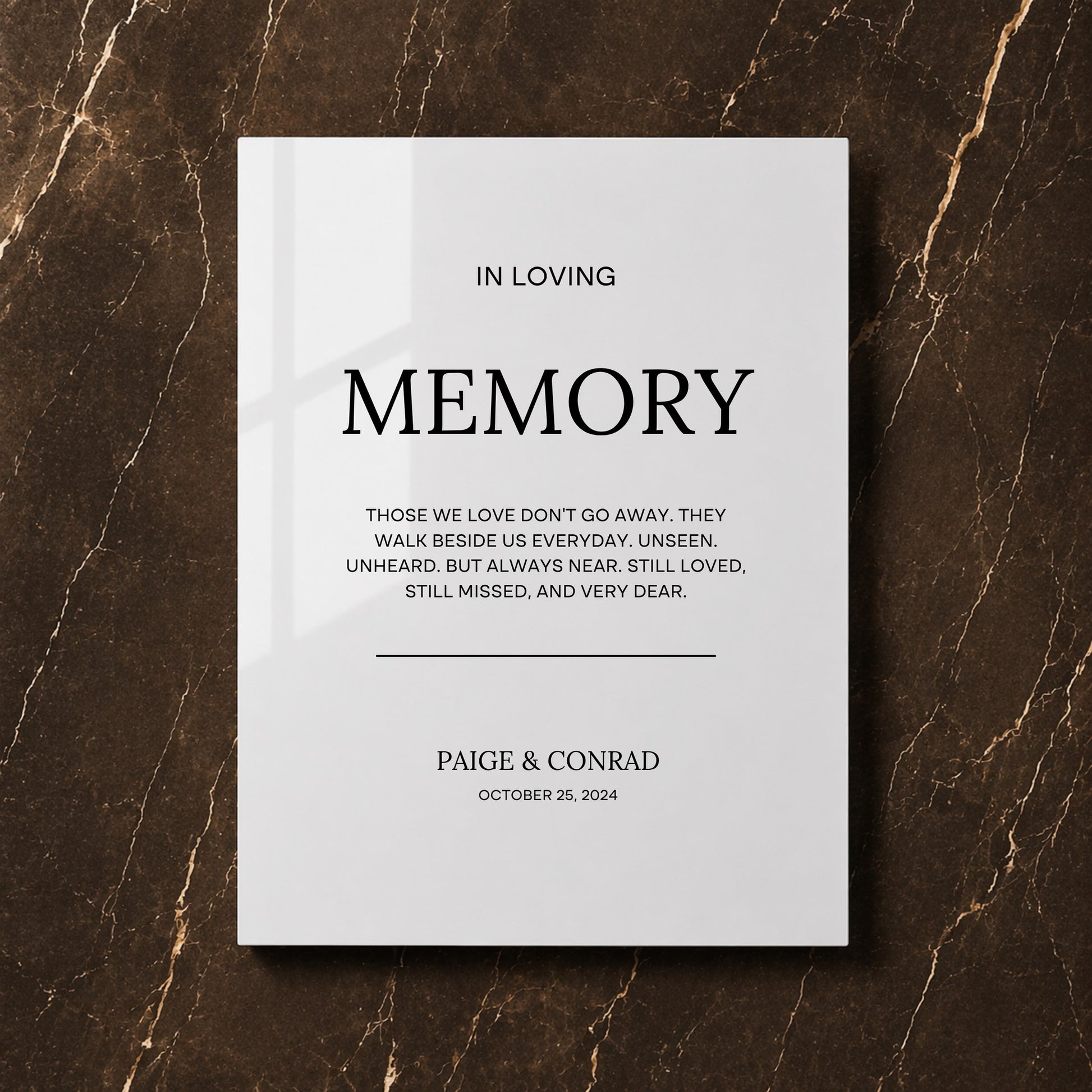 Moda Collection Acrylic Wedding In Loving Memory Sign