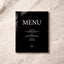 Moda Collection Acrylic Wedding Menu Sign